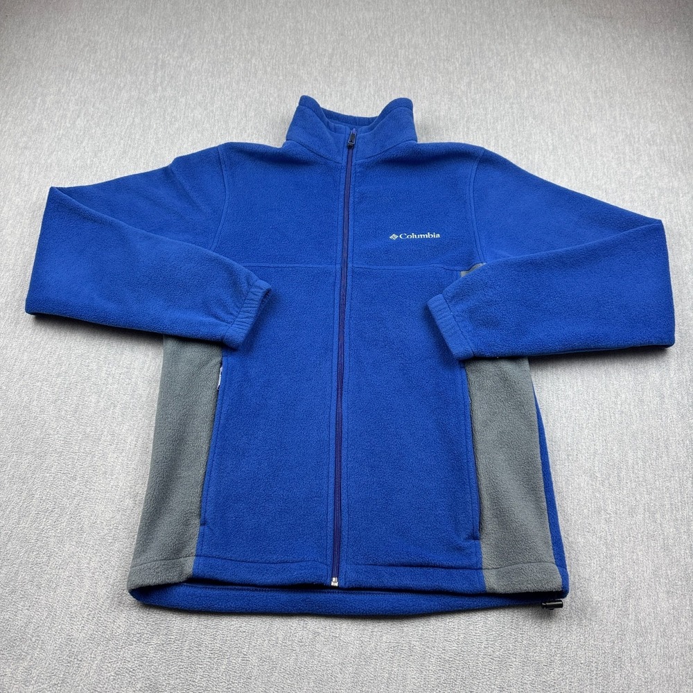 Columbia Jacket Mens Small Blue Steens Mountain 2.0 Full-Zip Fleece Mock Neck